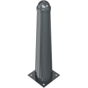 Ornamental bollard | steel tube � 168 / 96 mm | stationary, to be fixed by plugswith base plate 220 x 220 mm | with 2 eyelets